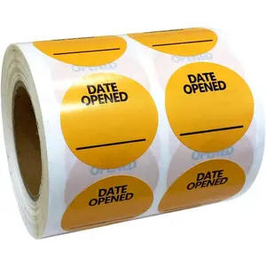 1000 Pcs Date Opened Stickers,1.25 Inches Medication Instruction Labels,Permanent Paper Labels for Food Containers Kitchen Freezer Food Storage Medication Tracking,Roll