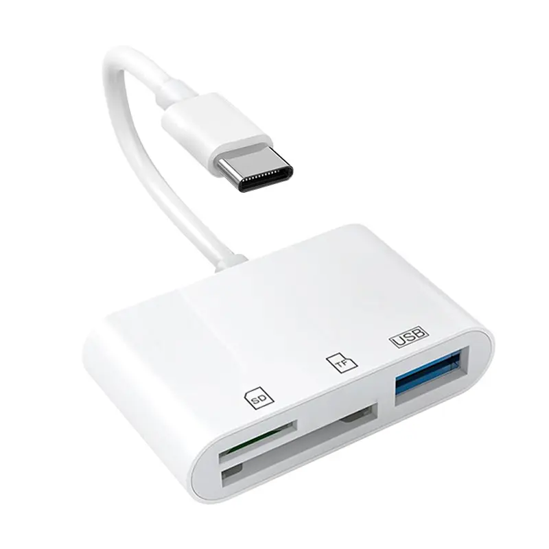 5-in-1 SD Card Reader for iPhone,iPad,USB-C Devices, Lightning/USB-C Dual Port Adapter, Supports SD/MicroSD & USB 3.0, Fast Transfer, Plug & Play, No App Needed Usb C Hub tiktokshopbacktoschool