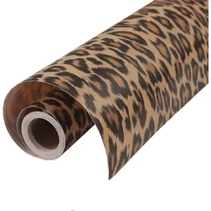 Self Adhesive Thick Vinyl Decorative Leopard Shelf Liner Contact Paper for Cabinets Dresser Drawer Furniture Walls 15.7X117 Inches Multicolor