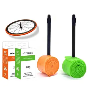 1PC Ultralight Bike Inner Tube 700C 18 23 25 28 Road Bicycle TPU Tire 65mm Length French Valve Super Light Tube Bicycle Parts