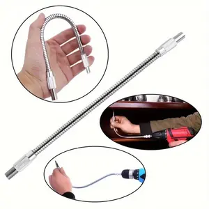 Hexagonal shank metal flexible shaft electric drill with changeable direction screwdriver, 143mm/5.63in