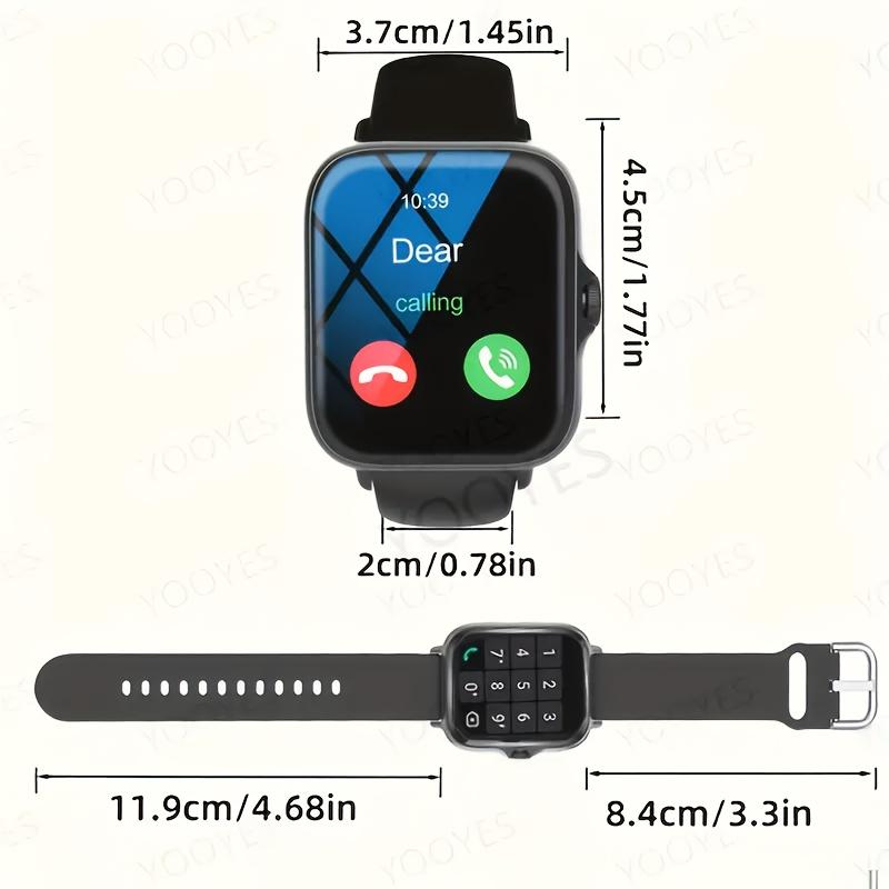 Multi-Functional Smart Watch,1 Count USB Rechargeable Fashion Numbers Watch with Multiple Sport Mode, Wireless Call and Message Reminder,Wearable Smartphone Digital Electronic Gadgets,Fashion Digital Watch,gifts for boyfriend