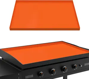 28 Inch Silicone Griddle Cover, Heavy Duty Food Grade Griddle Mat for Blackstone Grill Top, Year-round Protective Cover for Keep Surface Clean, Orange