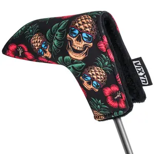 VIXYN Blade Putter Cover - Premium Golf Putter Headcover - Fleeced Lined Putter Head Covers - Protective Putter Covers (Pineapple Skull)