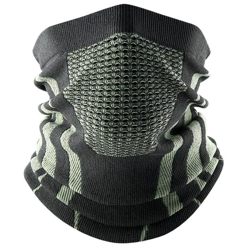 Breathable Balaclava Face Cover, Knitted Cotton Neck Gaiter for Adults, Windproof with Mesh Panel, UV Protective for Cycling & Biking, Breathable Face Cover, Knitted Balaclava, Thermal Wear, Fleece, Unisex