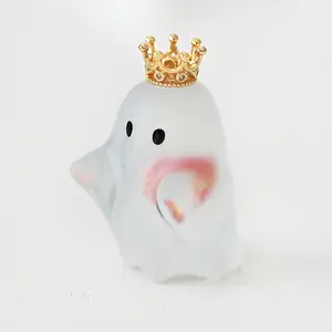 Ghost Necklace with Pink Macaron
