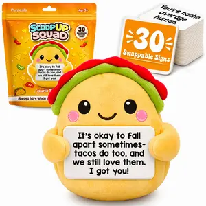Positive Scoop Up Squad Emotional Boost Animals Plushies with 30 Cute Messages by Puraesla -  Stuffed Animals for Anxiety Relief, Graduation gift,  Appreciation  present for friends, Coworkers, Kids or Adults