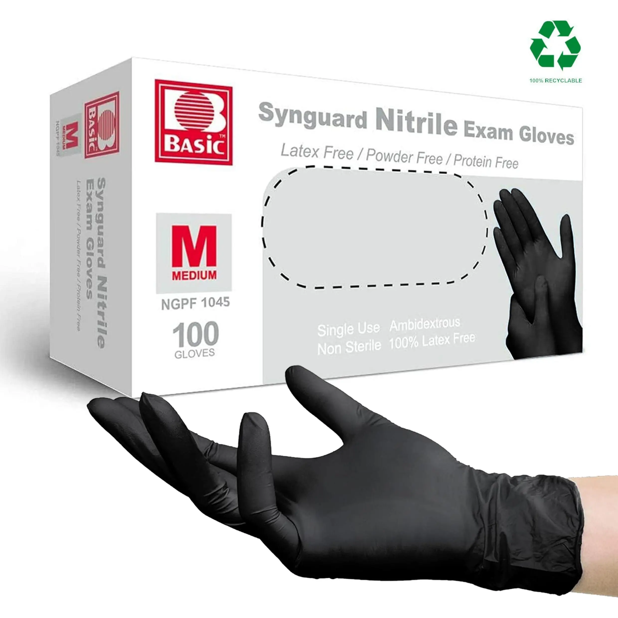 Black Nitrile Gloves, 4.0 Mil, Disposable Gloves Powder-Free Latex-Free for Cleaning, Cooking, Food-Safe guantes para limpieza Comfortable  reusable   remover   room house  bathroom  pet hair  home essentials