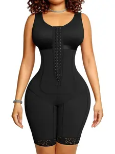 1 Count Solid Smooth Women's Shapewear, Fajas, Adjustable Buckle On Chest Bodysuit, Butt Lifting And Tummy Control ﻿Jumpsuit For Women, With Hooks Body Shaper, Women's Activewear Waist Shaper, Suitable For Various Occasions Or Sports Underwear Basic