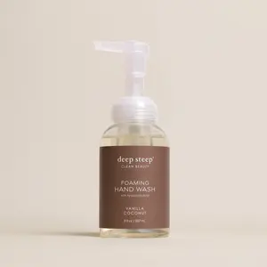 Deep Steep Vanilla Coconut Foaming Hand Wash - 8 fl oz, 237 ml, Nourishing Formula with Vanilla and Coconut Extracts