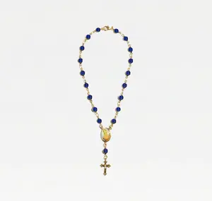 THE DARK BLUE ROSARY ANKLET