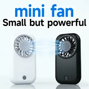 Handheld Mini Fan with 5 high Speeds - USB-C Rechargeable, Compact Personal Fan for Makeup, Office, and Travel