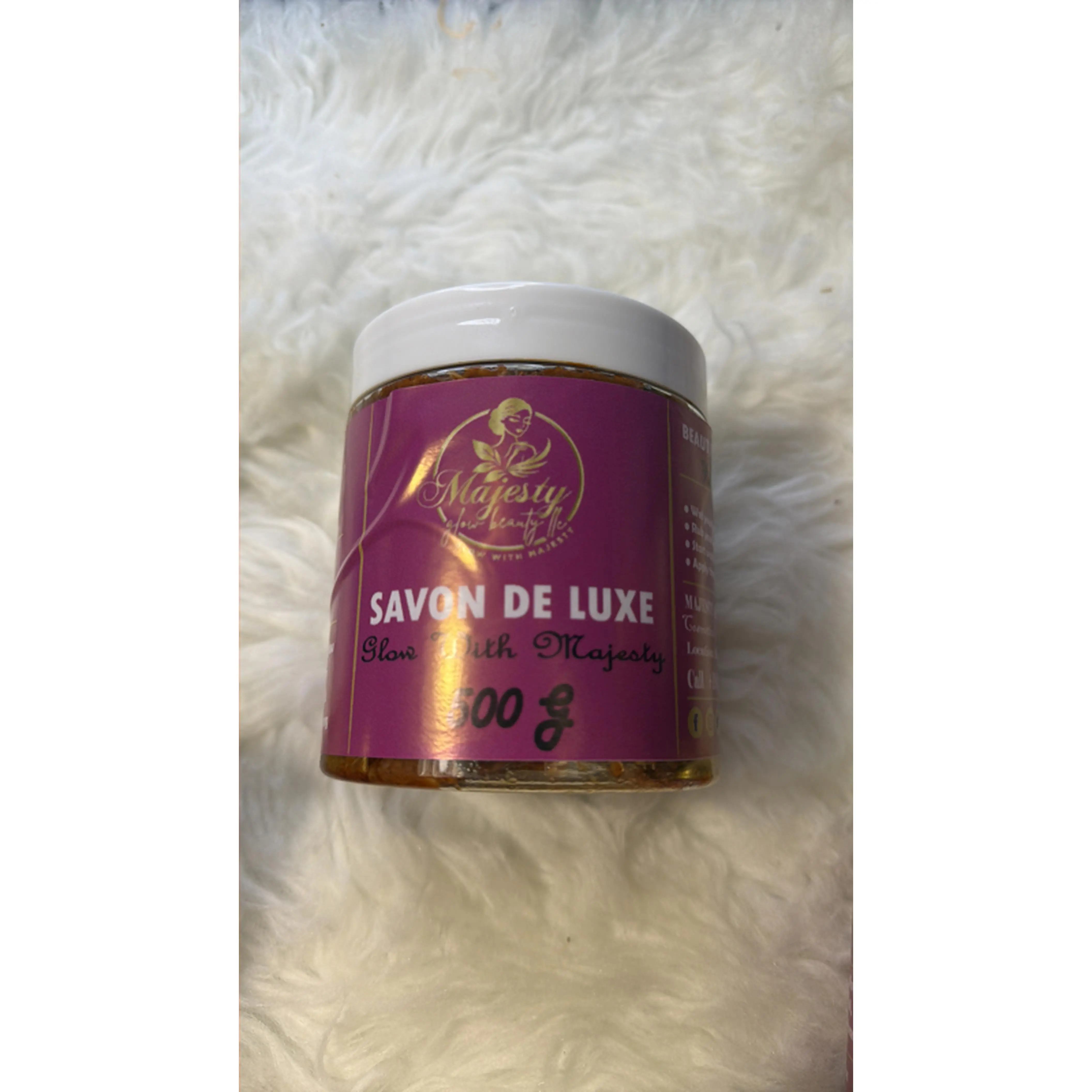 Savon De Luxe Brightening Molato Soap 500g - Love With Majesty - Brightens Dull Skin, Promotes Even Tone, Cleanses Face & Body