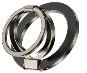 Magnetic Phone Ring Holder for MagSafe Dual-Side Magnetics, Removable Magsafe Phone Grip with Kickstand for Samsung Galaxy S26 S25 S24 Ultra Z Flip7 iPhone 17 16 Plus 15 Pro Max,Fit Magnetic Car Mount