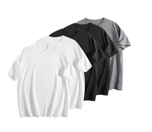 Breathable 180gsm Cotton Essential Tee 3-Pack | Ultra-Soft Everyday Basics Bundle (Black, White, Grey) | Unisex Plain T-Shirt Multipack for Layering & Minimalist Wardrobe