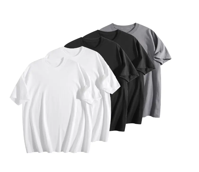 Men‘s/Women’s Plain T-Shirt 3-Pack 100% Cotton, Black White Gray. Basic Tee Multipack. QTY: 3