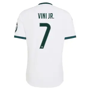 Unisex Real Madrid Vini Jr. #7 2026/27 LaLiga Home Replica Football Jersey - White G6, Professional Sports & Outdoor Top