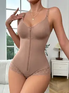 1 Count Fajas Butt Lifting And Tummy Control Shapewear for Women, Colombianas Moldeadoras Postpartum, Shapewear Jumpsuit With Zipper Crotch, Shapewear Bodysuit Girdles Compression Garment, Suitable For Various Occasions