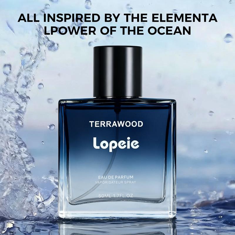 Lopeie Aqua Sport Men's Cologne - Upgraded Fresh Citrus Marine Scent, Long-Lasting Clean Fragrance, Ideal for Everyday Wear, 50ML Eau de Parfum