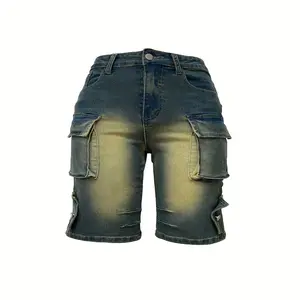 2023 Summer New European And American Street Style Loose Casual Shorts with Large Pockets Fabric Menswear Vintage Plain jorts outfits women shorts women plus size clothing sweat shorts baggyjorts rhinestone jorts rhinestone jorts