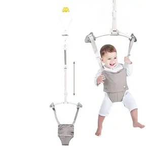 Creative Baby Door Jumper Set - Adjustable Toddler Baby Bouncer Baby Toys Baby Walker Swing (Gray)