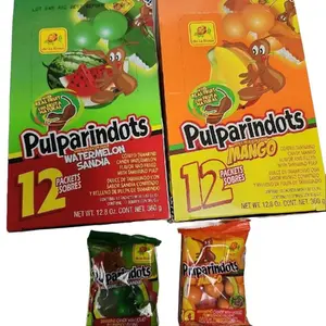 Pulaprindo Dots Snack Candy in Mango Flavor - Sweet Coating on Tamarindo Candy with Tamarindo Pulp, Watermelon & Ambient Snack - Bonbon