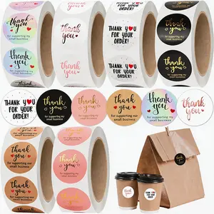 6Rolls Thank You Stickers 3000 Sheets 1Inch Thank You for Supporting My Small Business Stickers Handmand Thank You for Your Order Stickers Labels Packing Supplies for Baking Envelopes Gift Wraps Crafts - Home Improvement.