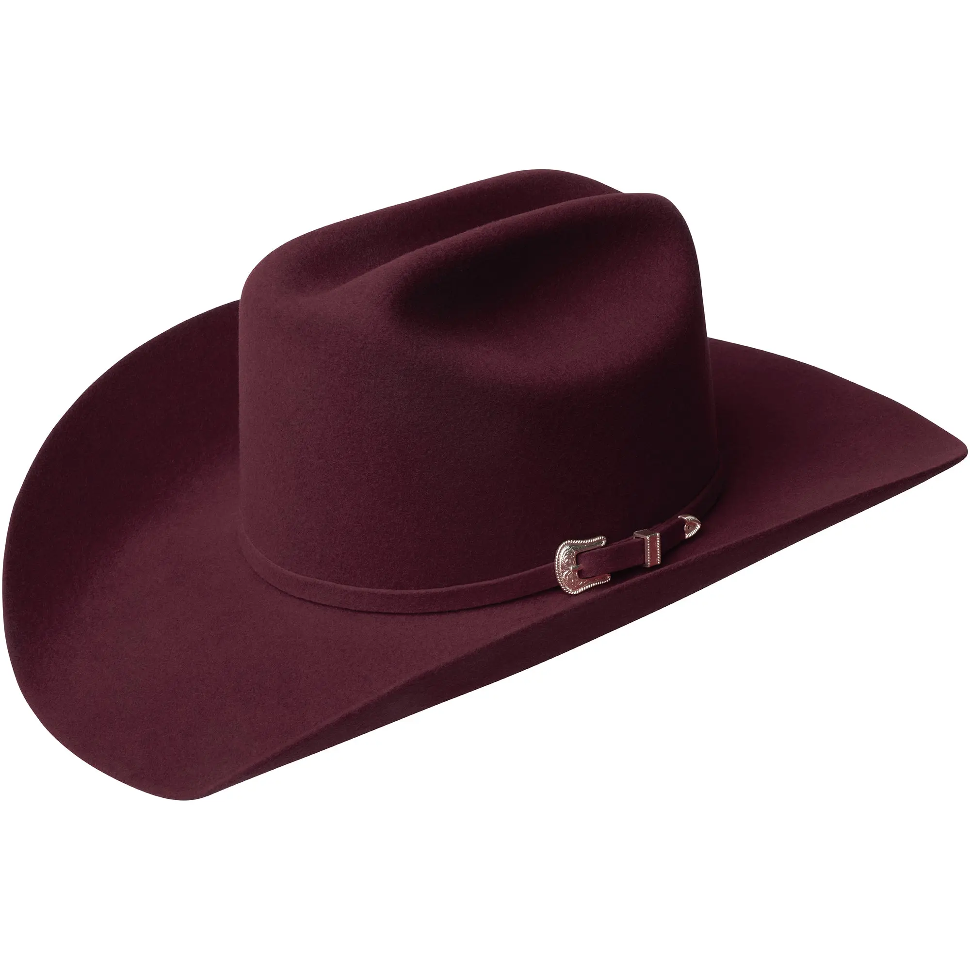 Lightning 4X Felt Hat - Traditional 4 3/4" Cattleman Crown, 4" Brim, Silver Buckle, Fully Lined, Leather Comfort Sweatband, Made in USA