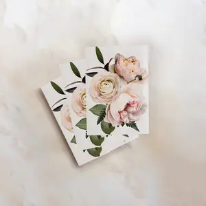 Moody Blush Floral Vellum Gate - Pack of 10 vellum wraps - Vellum Design No. 204