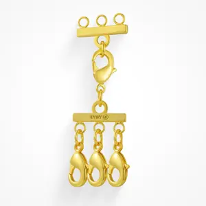 EVRY JEWELS Gold or Silver Plated Women's Hypoallergenic Layering Clasp 2.0 for Necklaces