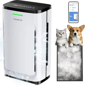 Heapets P339 Pet Air Purifier Large Home 4200 sq ft, Suck up Floating Cat Dog Hair Dander, 7-Stage H13 HEPA Anion Activated Carbon Filter, Air Purifiers with APP for Odor Allergies Smoke Dust, Zero Ozone