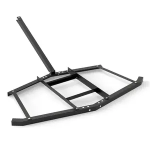 COSTWAY - 66" Wide Driveway Drag Tow Behind Landscape Leveling Rake with Reinforced Bars-Black