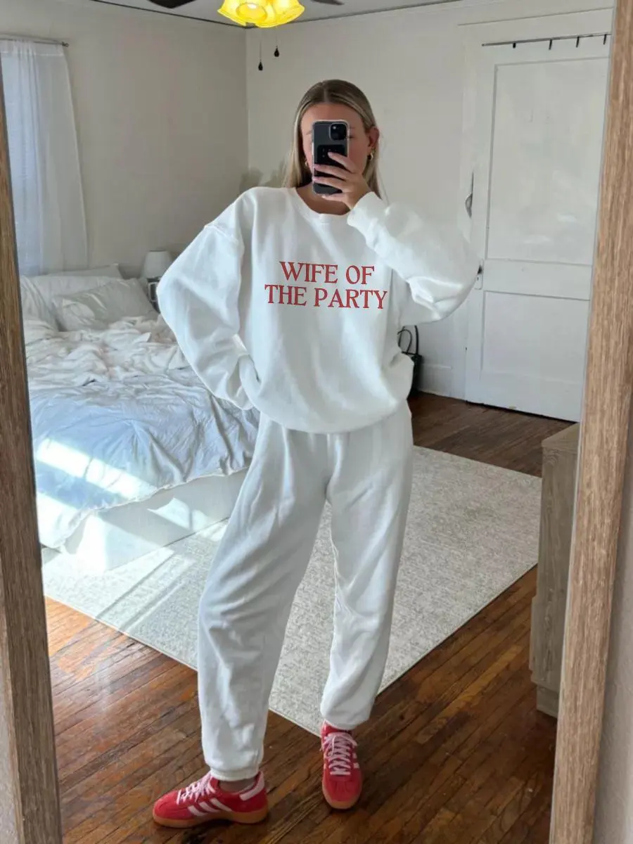 Wife of the Party - Bride Sweatshirt - Funny Bachelorette Sweater | Honeymoon Crewneck