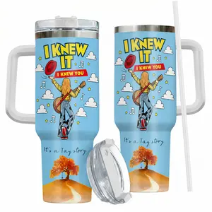 I knew It I Knew You Story Tumbler 40oz Handle Car Cup, Cartoon Music Gift For Fans