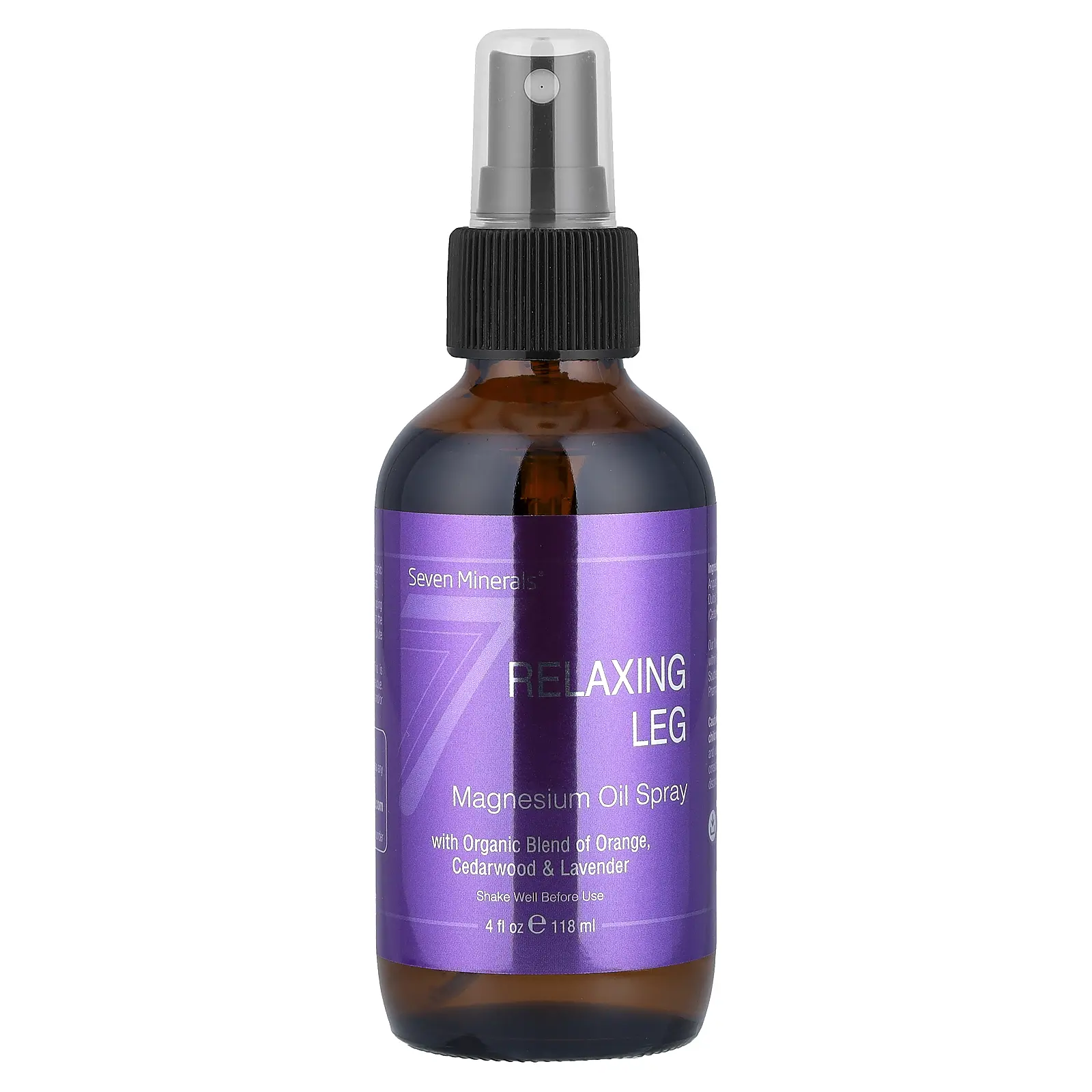 Seven Minerals Magnesium Oil Spray, Relaxing Leg, 4 fl oz (118 ml)