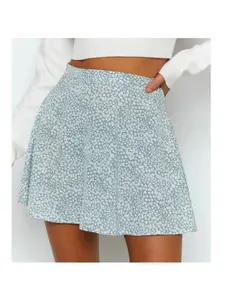 New Summer Women's Floral Half Skirt High Waist Umbrella Skirt
