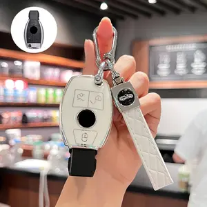 Mercedes-Benz Key Cover Set, Key Fob Protector, Key Fob Shell, Car Key Holder, Soft Tpu Material Compatible with A/c/e/s/g Models, Durable Car Accessory for Secure Protection