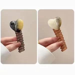 (each color, 4pcs/pack) Colorful Telephone Wire Hair Bands, Spiral Hair Ties Phone Cord, Phone Cord Straight Spiral Hair Ties, Bowknot Braided Telephone Wire Hair Bands, Perfect for Various Outfits.