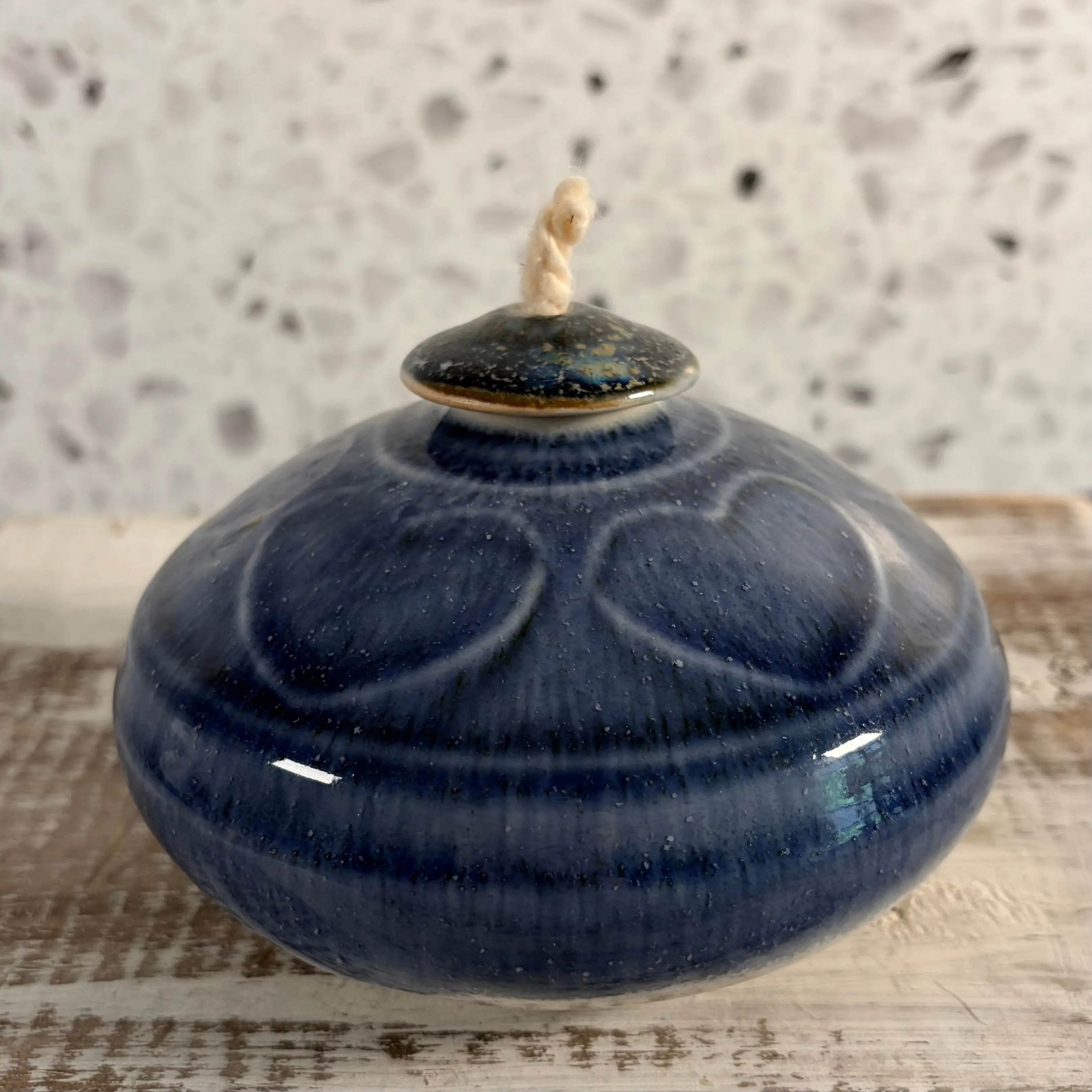 Studio Stone Soldier Pottery Oil Lamp Jacksonville VT