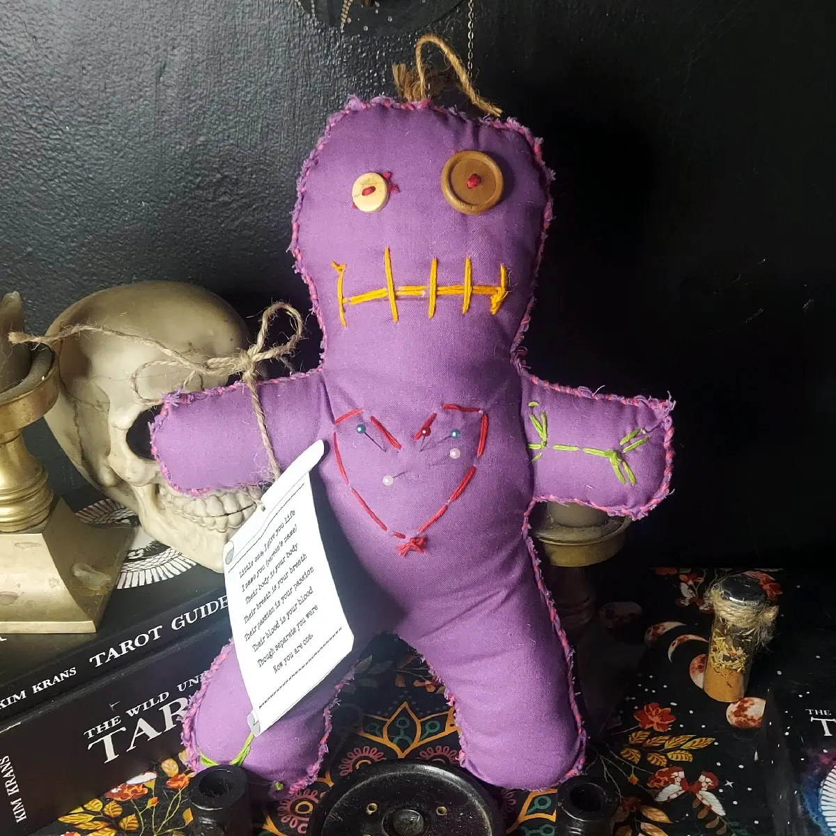 Crow & Thistle Apothecary Hand-stitched Poppet for Sympathetic Magic - Traditional Witchcraft Supplies