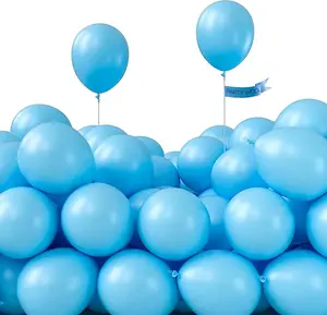 PartyWoo Light Blue Balloons 50pcs 5 Inch Small Mini Baby Pastel Sky Aqua Blue Balloons for Graduation Baby Shower Gender Reveal Weddings Anniversary Birthday Bachelorette Party Decorations Blue-Y4