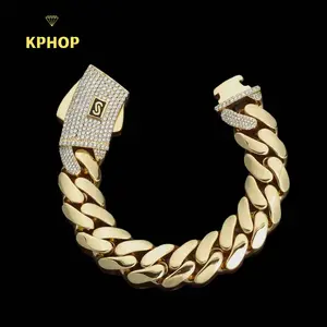 KPHOP Hip-hop Custom Men's Bracelet 14K Gold Polished Cuban Chain Trendy Versatile Jewelry Hot-selling Accessories