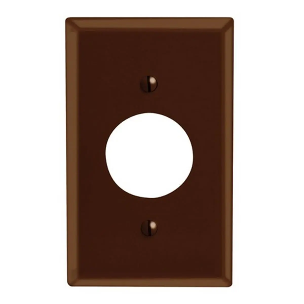 Leviton 85004-000 Rectangle 1-Gang Brown Thermoset Plastic Power Outlet Wall Plate, 1 pk, 2-3/4 in. Assembled Width, Compatible with Wall Sockets