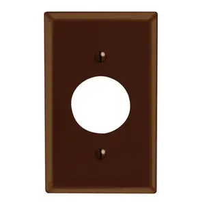 Leviton 85004-000 1 Gang Brown Power Outlet Wall Plate