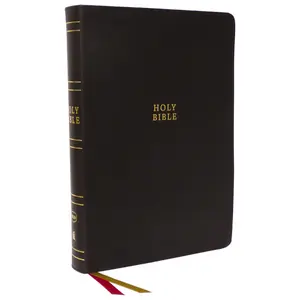 NKJV Holy Bible, Super Giant Print Reference Bible, Brown Bonded Leather, 43,000 Cross References, Red Letter, Comfort Print: New King James Version by Thomas Nelson [Leatherbound Book]