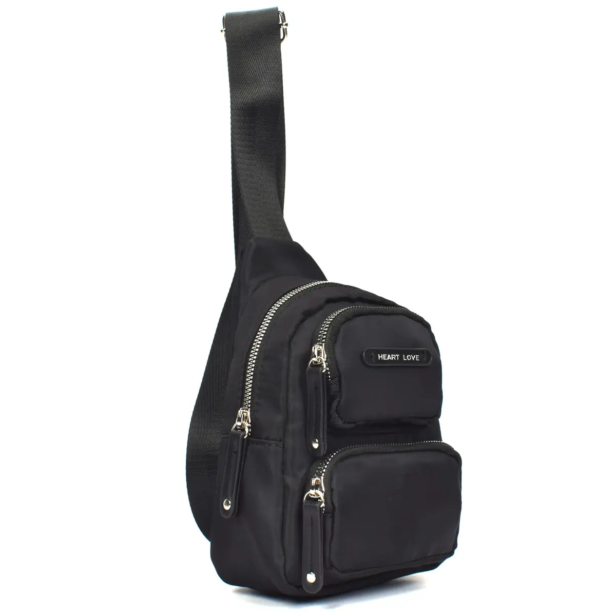 HEARTLOVE2024 Men's Casual Plain Letter Design Zipper crossbody Bag with Adjustable Straps, 2024 Vacation Wear, Back-to-School Multi-Purpose Day Chest Bag, Stylish High Quality Bag, School supplies, Cross straps, Airport wear baggu cloud bag
