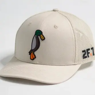 Off White Mesh Back Trucker