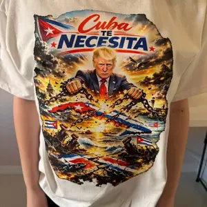 Cuba Te Necesita Trump Shirt - Patriotic Design with Cuban Flag and Trump Graphic - Perfect for Trump Supporters perfect for Cubans. A petition to free Cuba