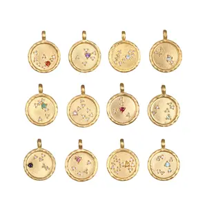 Satya Jewelry Zodiac Coin Charms - Assorted Designs for Personal Use and Expression