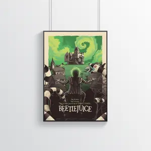 Room Decor, Beetlejuice Poster, Home Decor, Movie, Print Gift, Vintage Poster, Movie Poster, Wall Decor